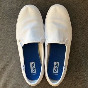 Keds White Slip-Ons
